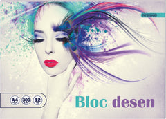 Bloc Desen, A4, 12 File, 300g/mp, Paperland