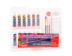 Tempera, Setul începătorului , 12 culori/set, CU122, Daco