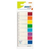 Index Plastic, Color Neon Transparent, 45 x 12 mm, 8 x 15 file/set, Stick"n