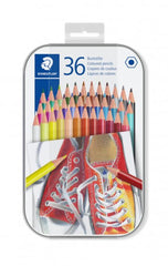 Creioane colorate, 36 culori/set, Cutie Metalică, Staedtler