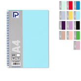 Caiet A4, 80 File, Copertă Plastic, Spiră, 70 g/mp, Paperland