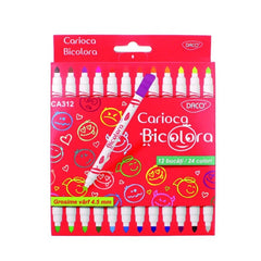 Carioca, Bicolora, 12 buc/ 24 culori , Daco