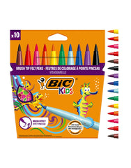 Carioca Brush, 10 culori/set, Bic