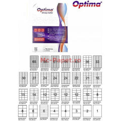 Etichete Autoadezive, Albe, cu Colțuri Drepte, Optima