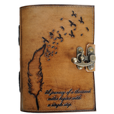 Jurnal Vintage, Copertă Piele Naturală, KDL-402, Krashell