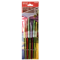 Pensule, Păr Sintetic, Vârf Drept și Rotund, 6 buc/set, Daco