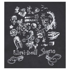 Pix cu Gel, Alb, Signo Broad UM-153, 1 mm, Uni-ball