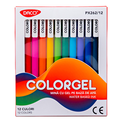 Pix Gel Color, 12 buc/set, PX262/12, Daco