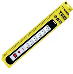 Prelungitor cu Protecție, 3 Metri 6 Prize, Schuko cu Reset & Led & Switch, Cablu 3 x 1.5mm, Ted Electric