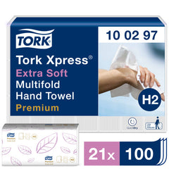 Prosop Hârtie Pliat, 2 Straturi, 100 buc/pacher, ExtraSoft, 100297, Tork
