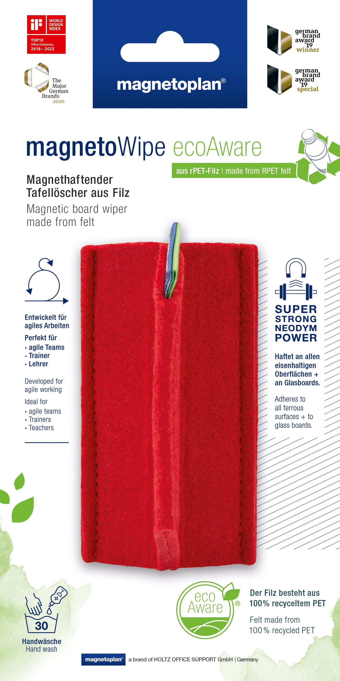 Burete Magnetic Fetru EcoAware, MAGNETOPLAN