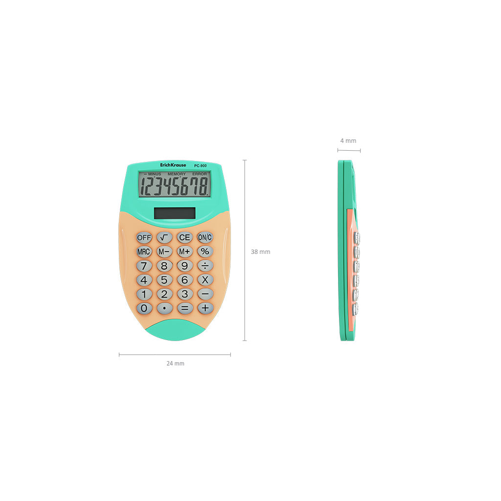 Calculator, 8 digiți, PC-900, Verde, ErichKrause