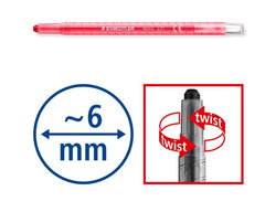 Creioane cerate, 12 culori/set, Noris Twist, Staedtler