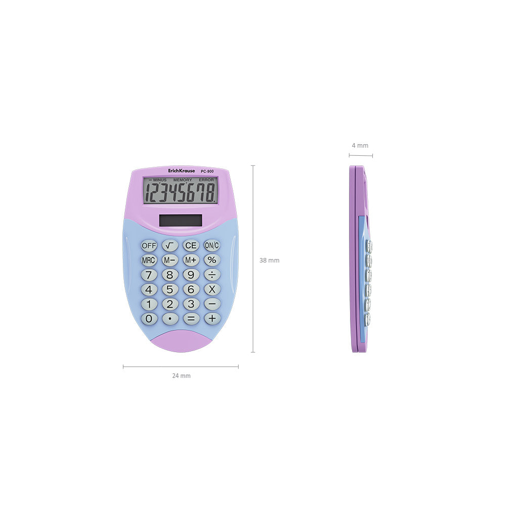 Calculator, 8 digiți, PC-900, Mov, ErichKrause