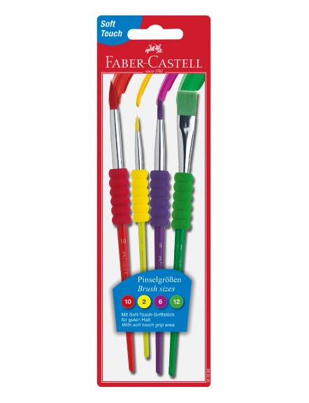 Pensule Sintetice, 4 buc/set, Faber Castell
