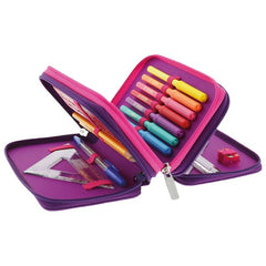 Penar Echipat, 3 Fermoare, 31 Piese, Motiv Dip Dye, Culoare Mov / Roz, Herlitz