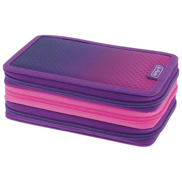 Penar Echipat, 3 Fermoare, 31 Piese, Motiv Dip Dye, Culoare Mov / Roz, Herlitz
