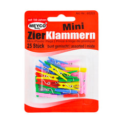 Set Cârlige Decorative din Plastic, Diverse Culori, 25 Bucăți, Meyco, 65203