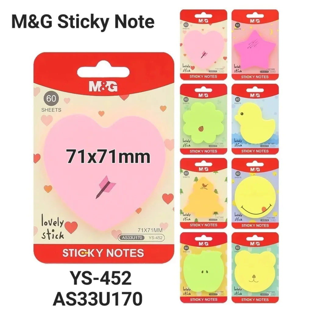 Notes Adezive,  Forme Fancy, 60 file/set, M&G
