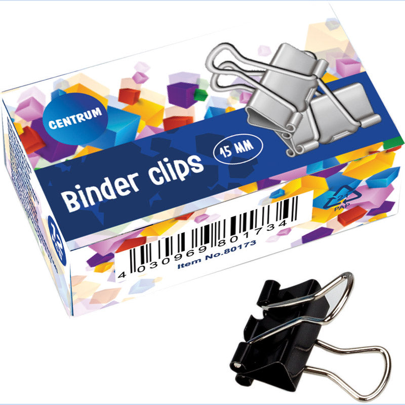 Clips Hârtie, 15 & 19 & 25 & 32 & 41 & 51 mm, 12buc/cutie, Centrum