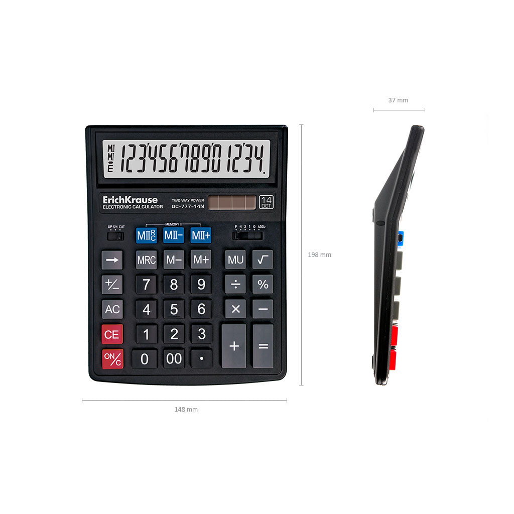 Calculator, 14 digiți, DC-777-14N, ErichKrause