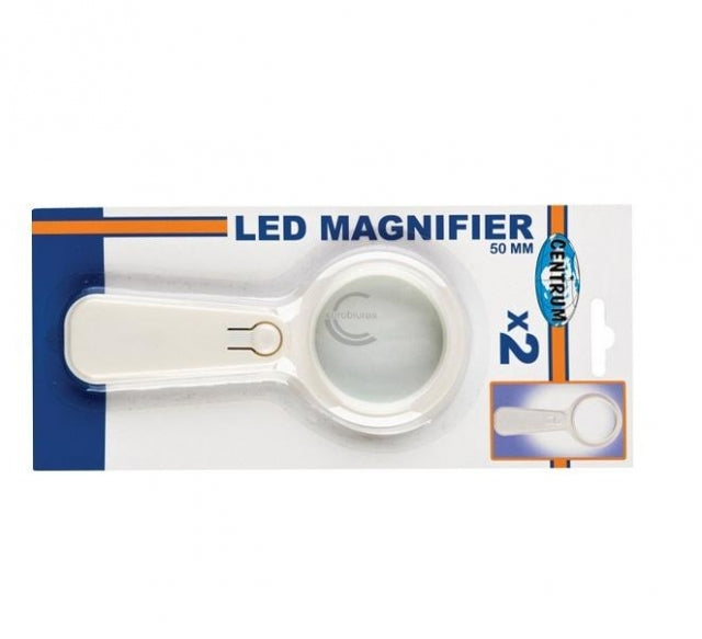 Lupă, Diamentru 50mm, X 2, cu Led, Centrum