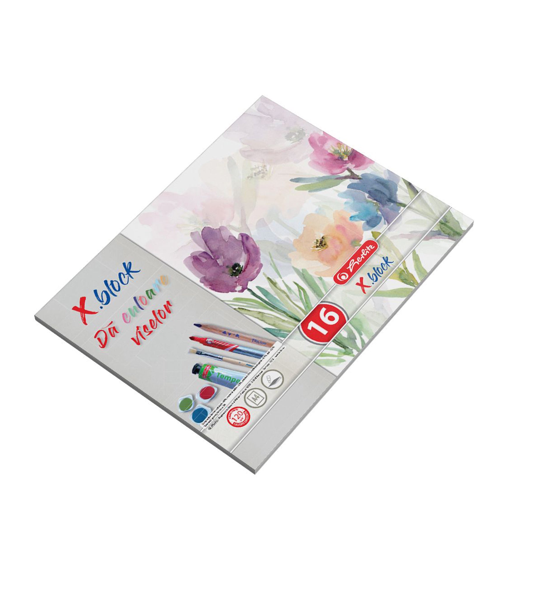 Bloc Desen, A4,16 File, 120g/mp, 250g/mp, 300g/mp,  X.Block, Herlitz