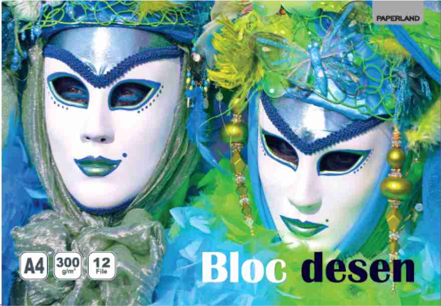 Bloc Desen, A4, 12 File, 300g/mp, Paperland