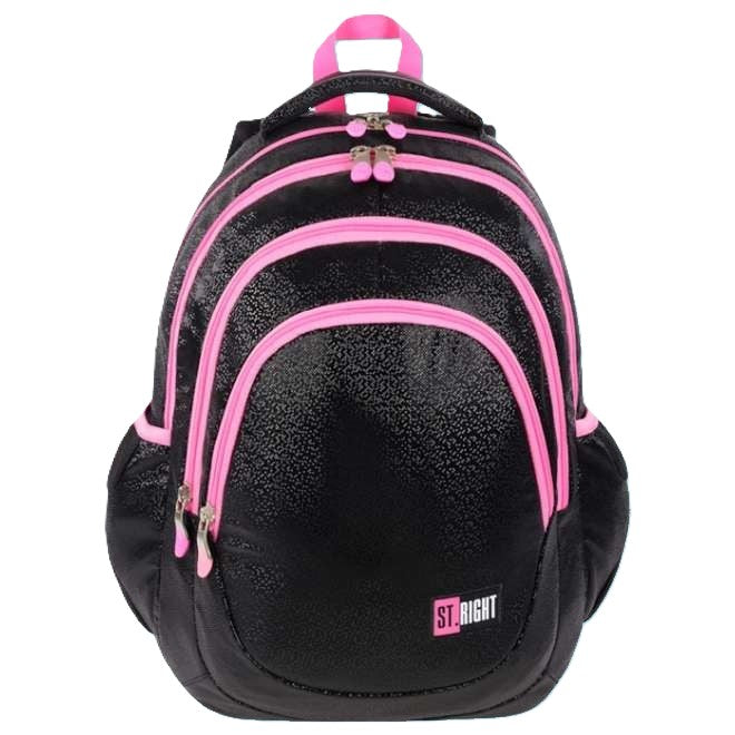 Ghiozdan, 4 Compartimente, Black Glitter, BP06, St.Right