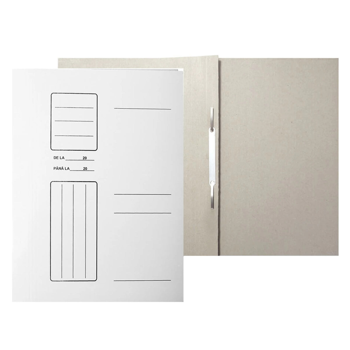 Dosar Carton cu Șină, Alb, Duplex