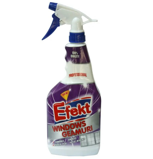 Soluție pentru Curățat Geamuri, cu Amoniac, 750ml, Efekt