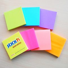 Notes Autoadeziv Neon, 76 x 76 mm, 100 file, Stick"n