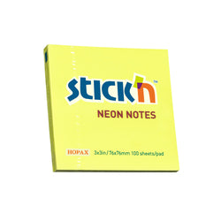 Notes Autoadeziv Neon, 76 x 76 mm, 100 file, Stick"n
