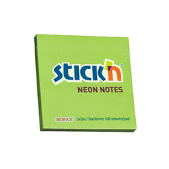 Notes Autoadeziv Neon, 76 x 76 mm, 100 file, Stick"n