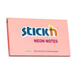 Notes Autoadeziv Neon, 76 x 127 mm, 100 file, Stick"n