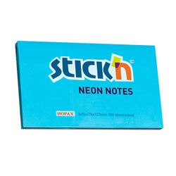 Notes Autoadeziv Neon, 76 x 127 mm, 100 file, Stick"n