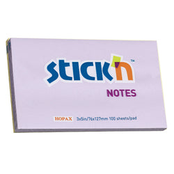 Notes Autoadeziv Pastel, 76 x 127 mm, 100 file, Stick"n