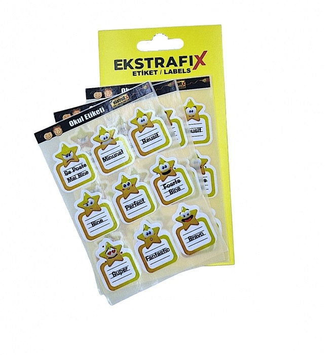 Etichete Autocolante cu Mesaje Moțivationale, 3 coli/set, Ekstrafix