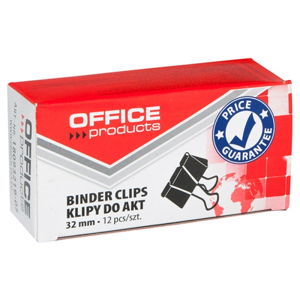 Clip Hârtie, 15 mm, 19 mm, 25 mm, 32 mm, 41m, 51 mm, 12buc/cutie, Office products