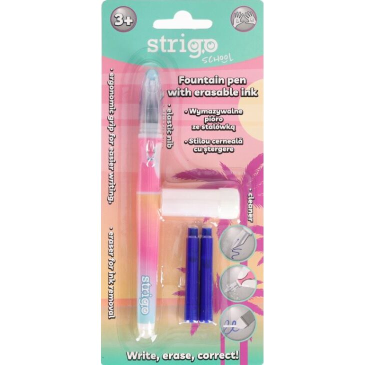 Stilou cu Radieră, 2 Rezerve, Dispozitiv Curățare, SSC468, Strigo