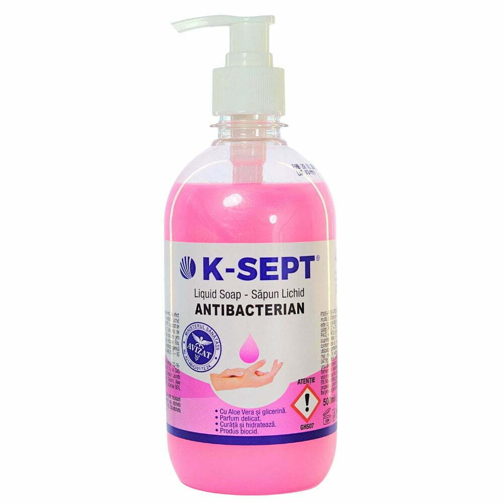Săpun Lichid Antibacterian, Bubble Gum, 500ml, K-SEPT