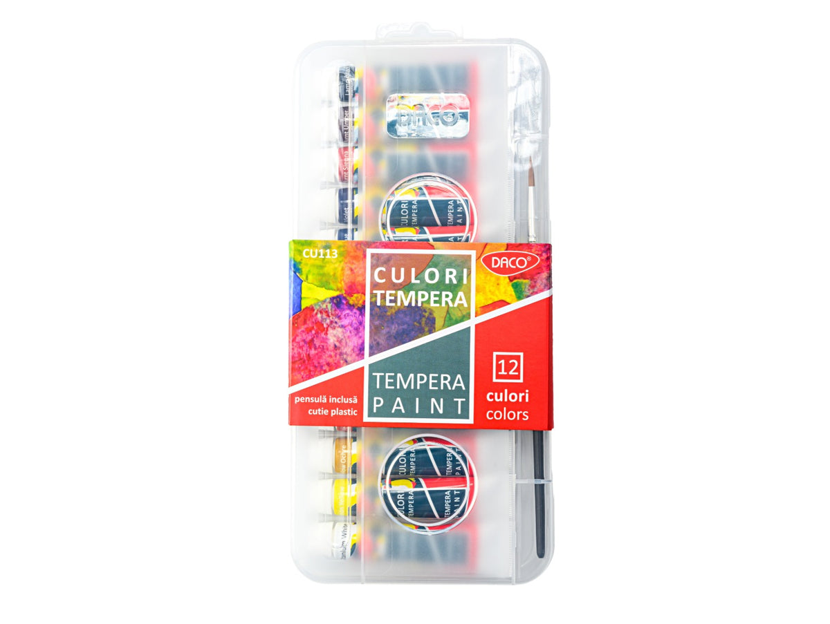 Tempera, 12 Culori, CU113, Daco