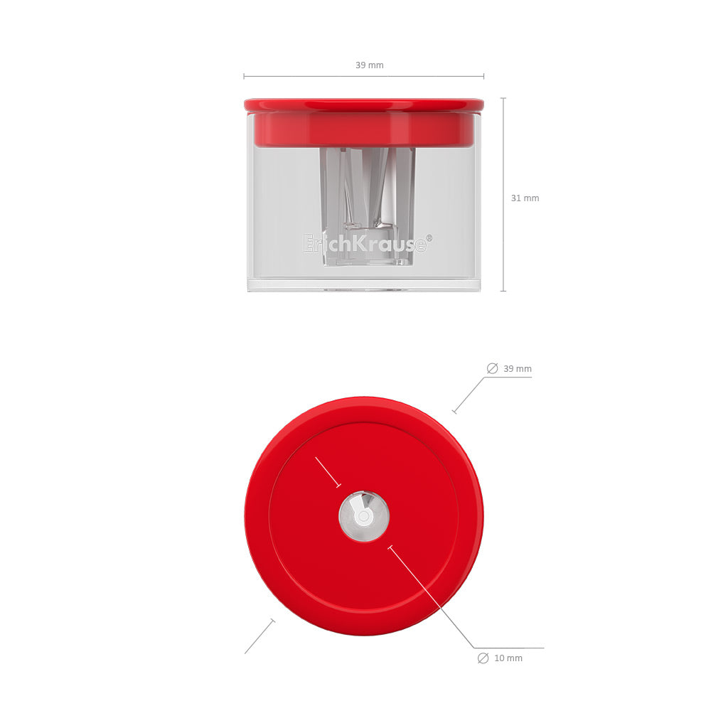 Ascuțitoare Plastic cu Container, S-Keg, ErichKrause