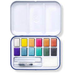 Acuarele, 12 Culori, Metalizate, Cutie Metalică, Staedtler