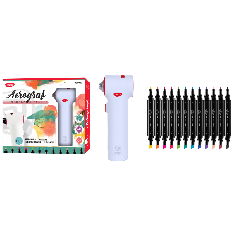 Kit Aparat Pulverizare Markere Aerograf, AP003, DACO