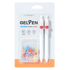 Set 2 Pixuri cu Gel, 0.5 mm, Set Litere 32 Piese, Nusign