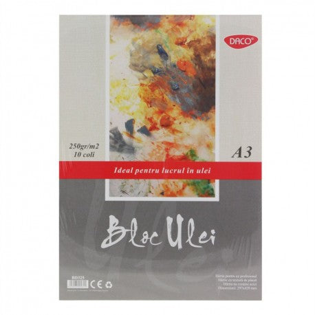 Bloc Ulei, A4 & A3, 10 file, 250 g/mp, Daco