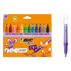 Carioca KIDS Comfort Jumbo, 12 culori/set, Bic