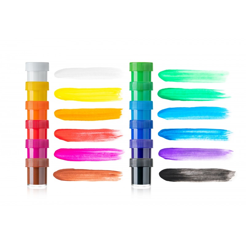 Culori Guasă, 12 culori/set, Brilia, CU220, Daco