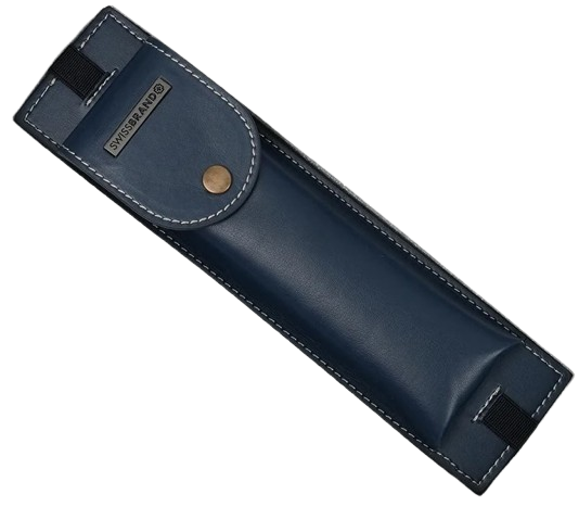 Husă din Piele Ecologică, pentru Instrumentele de Scris, Albastru, G07, Swissbrand
